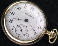 1897 Illinois pocket watch in a yellow gold filled case